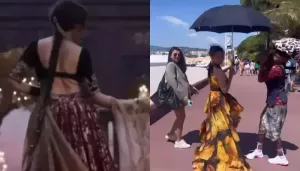 Aditi Rao Hydari Performs Gajagamini Walk Under Umbrella At Cannes 2024, Gives A Glimpse Of Her Look