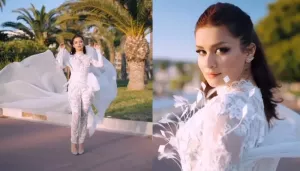 Avneet Kaur Makes Her Debut At Cannes 2024, She Looks Hot In A Lacy Jumpsuit With A Trail-Twist