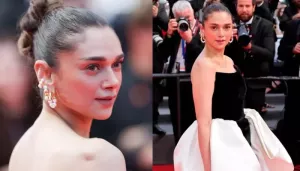 Aditi Rao Hydari Slays On The Red Carpet Of Cannes 2024, Dons Gaurav Gupta's Classy Velvet Outfit