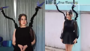 Uorfi Javed Shows Her Creativity In A Black Rotating Bird Dress, Netizen Says, 'Isko Cannes Le Jao'