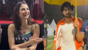 Palak Tiwari Blushes After Being Caught Off-Guard At Alleged BF, Ibrahim Ali Khan's Football Match