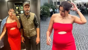 Sonnalli Seygall Of 'Pyaar Ka Punchnama' Is On Babymoon, Bares Baby Bump In A Red Cut-Out Dress