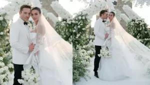 Amy Jackson Looks Regal In A Strapless White Flouncy Ballgown As She Marries Ed Westwick In Italy