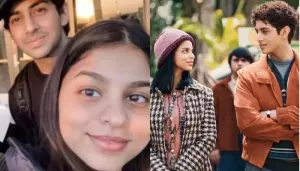 Suhana Khan With Rumoured BF Agastya Nanda, Latter Protects Her From Crowd At 'Call Me Bae' Premiere