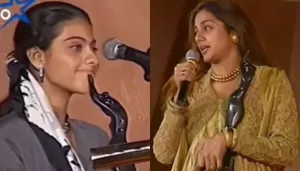 Kajol Looks Upset While Giving Filmfare Award To Tabu In Old Clip, Fans React To Their Natural Looks