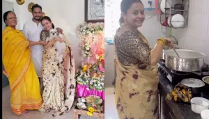 Mom-To-Be, Devoleena Bhattacharjee Welcomes Ganpati At Home, Cooks 'Prasadam' For Him