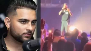 Indian Canadian Singer Karan Aujla Reacts Angrily As A Fan Threw A Shoe At Him During London Concert
