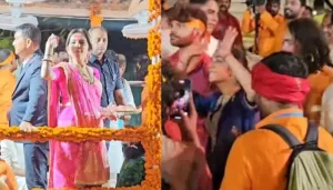 Nita Ambani Showers Flowers On Guests, Radhika Merchant Dances Her Heart Out For Ganpati 'Visarjan'