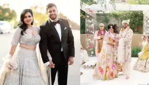 Indian-Californian Bride's Filmy Wedding In USA, Flew India To Get Wedding Dress From Rahul Mishra
