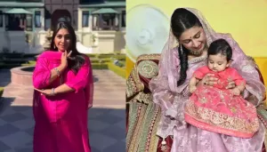 Mohena Kumari Reveals Her Li'l Princess' Cutesy Face, She Looks Like A 'Pari' In Tiny Red Lehenga