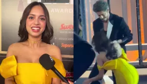 Nitanshi Goel Wins Filmfare Best Debut For 'Laapataa Ladies', SRK Helps As She Stumbles On Stairs