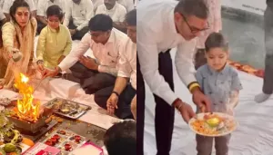 Sunjay Kapur's Third Wife, Priya Takes His Legacy Forward By Performing Hawan With Son At Office