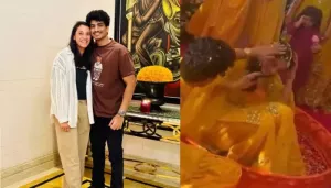 Smriti Mandhana And Palash Muchhal Twin In Yellow Outfits For Haldi, Duo's Sweet Moments Scream LOVE