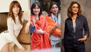 Dakota Johnson Goes 'Desi' In 'Salwar Suit' As She Visits Shiddhivinayak Temple With Sonali Bendre