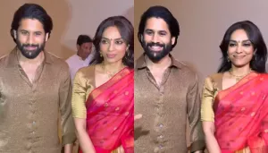 Naga Chaitanya And Sobhita Dhulipala Look Elegant As They Appear At 'Thandel' Success Meet Together