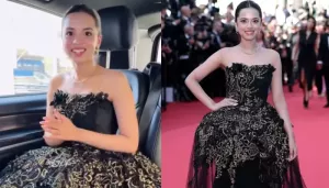 Nitanshi Goel Makes Stunning Cannes Debut At 17, Wears Kasab Embroidered Cage Gown For Red Carpet