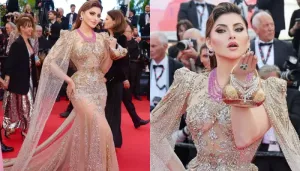Urvashi Rautela Channelled Her Inner Golden Girl At Cannes In An Elysian Glow Bridal Couture Gown
