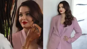 Aishwarya Rai Bachchan's New Cannes Picture Surfaces, Impresses Netizens In Mauve-Hued Pantsuit