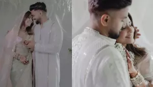 Hina Khan And Rocky Jaiswal Get Married, Bride Wears Opal Green Manish Malhotra Saree