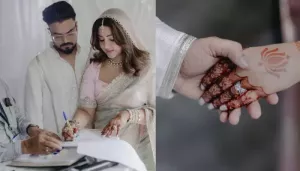 'Dulhan' Hina Khan Shows Off Huge Round-Cut Diamond Ring, With Unique Mehendi On Her Hands And Feet