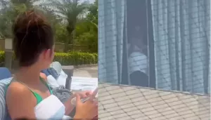 'Someone Is Filming Us..' American Tourist Shows A Man Recording Them In Swimsuits At Gurugram Hotel