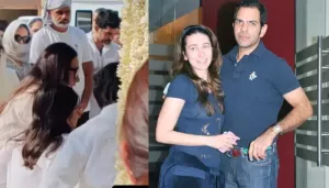 Karisma Kapoor Pays Floral Tribute To Late Husband, Sunjay Kapur's 'Parthiv Sharir' During Funeral