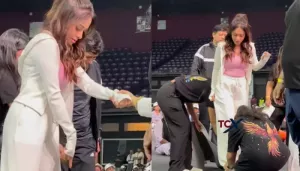 Nushratt Bharuccha TROLLED For Asking Volunteers To Untie Shoe Laces, Netizens Say 'It's Rude..'