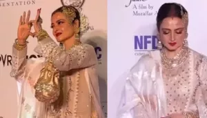 'Umrao Jaan Re Release': Rekha Hosts Grand Screening, Dresses In Opulent Ivory Gold Ensemble