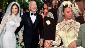 Lauren Sanchez's Wedding Gown Took 900 Hours To Make, Inspired By Sophia Loren's Look In 'Houseboat'