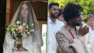 American Bride Walked Down The Aisle In A White Lehenga, Video Of Surprised Indian Groom Goes Viral