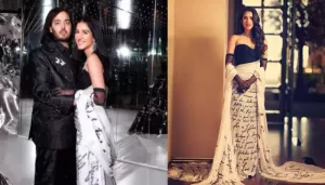 Radhika Merchant Owns A Unique Saree-Gown Printed With Husband, Anant's Handwritten Love Letter
