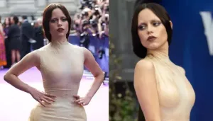 Jenna Ortega Dazzles In A Nude Dress Worth USD 80,000 At 'Wednesday' Season 2 LA Premiere