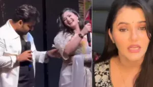 Pawan Singh Inappropriately Touches Actress, Anjali Raghav On Stage, Netizens Say, 'Control Nahi'