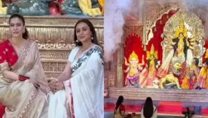 Kajol And Rani Mukerji Unveil Durga Puja Pandal, Sisters Get Emotional At The First Glimpse Of 'Maa'