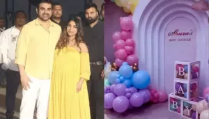 Arbaaz Khan's Second Wife, Sshura's Purple-themed Baby Shower Bash, Mom-To-Be Radiates In Yellow