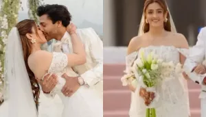 Nupur Sanon, Stebin Ben's Christian Wedding Pictures Surfaces, Bride Wore Off-Shoulder Fishtail Gown