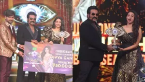 'Bigg Boss Tamil Season 9' Divya Ganesh Hugs First Runner-Up, Sabari After Winning The Trophy