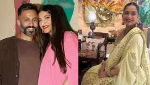 Sonam Kapoor's Baby Shower, Dazzles In Lime Green Lehenga, Flaunts Her Full Grown Baby Bump