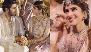 Allu Sirish's Bride Nayanika Reddy's Diamond And Ruby Look, Layered Necklace To Exquisite Ear Cuffs