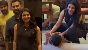 Pregnant Samantha Ruth Prabhu Glows As She Tries To Hide Baby Bump, While Husband Plays With Twins