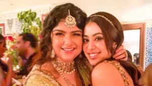 Anshula Kapoor's Mehendi Ceremony, Step Sister Janhvi Steals The Limelight In A Golden Hued Attire