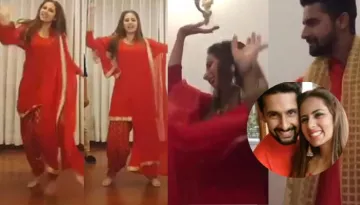 Sargun Dancing With Ravi At Her Brother's Wedding Function On 'Mujhko Rana Ji Maaf Karna'