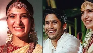 Bride Samantha Wore Royal Necklace And Saree When She Got Married According To Hindu Traditions