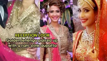 Married A Diamond Merchant, Dimple Jhangiani Looked Ravishing In A Gold Lehenga On Her Reception