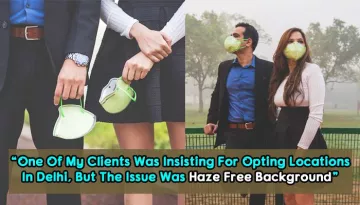 This Photographer Addresses Delhi's Choking Pollution Through This Amazing Masked Pre-Wedding Shoot