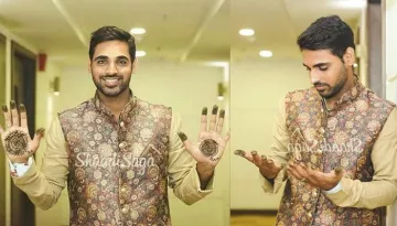 Cricketer Bhuvneshwar Kumar's 'Mehendi' Design Is Unique And Dedicated To His Engineer Wife-To-Be
