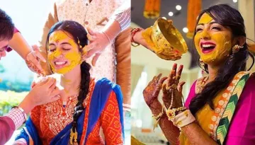 Colourful Moments Of These Real Couples Prove That Haldi Ceremony Is The Most Fun Wedding Function