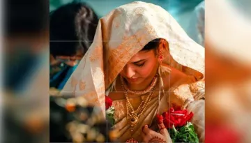 When This Beautiful TV Actress Chose To Wear A Golden And Beige Saree On Her Wedding