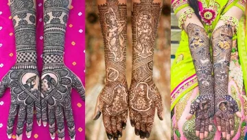 From Caricatures To Moving Doli, 60 Creative Full Hands Bridal Mehendi Designs