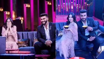 Janhvi Kapoor Is In Shock To Appear With 'Koffee Legend', Arjun Kapoor On Koffee With Karan Season 6